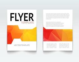 Abstract colorful Triangle Brochure Flyer report modern design vector template mockup in A4 size