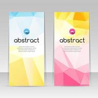 Set of polygonal triangular colorful geometric banners for innovate youth modern design vector