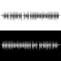 Elementos vectoriales cuadrados de medios tonos. Ondas de sonido vectoriales. fondo de forma de onda redonda de música. puede usar en club, radio, pub, fiesta, conciertos, recitales o en el fondo publicitario de tecnología de audio vector