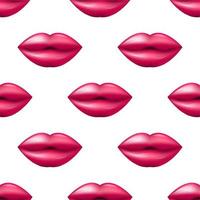 Kiss Seamless lips pattern Red and Pink pattern. Valentine day holiday vector illustration