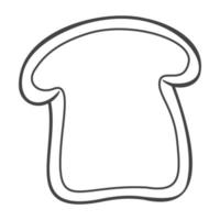 ilustración de contorno de vector de pan