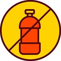 No Water Bottle Vector Icon