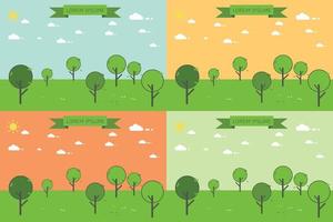 Forest trees landscape illustration vector