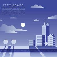 Cityscape Vector Flat illustration.