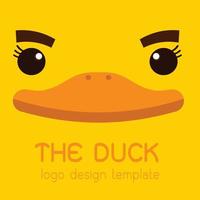 Female  duck  logo vector