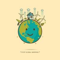 Vector illustration of eco earth