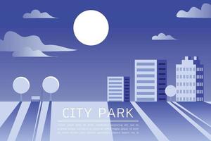 ilustración plana del vector del parque de la ciudad.