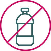 No Water Bottle Vector Icon