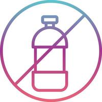 No Water Bottle Vector Icon