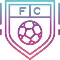 icono de vector de club de fútbol