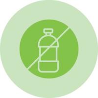 No Water Bottle Vector Icon