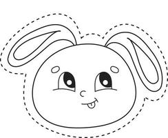 Easter bunny head Scissor Skills vector