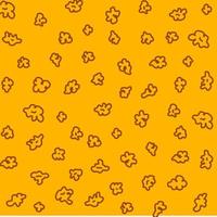 Popcorn pattern for packaging snacks. doodle popcorn. Popcorn fluffy flakes pattern. Popcorn Background pattern. vector