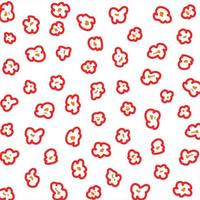 Popcorn pattern for packaging snacks. doodle popcorn. Popcorn fluffy flakes pattern. Popcorn Background pattern. vector