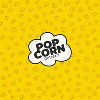Pop corn pattern for packaging snacks. Popcorn fluffy flakes pattern. Popcorn Background pattern. doodle popcorn. vector