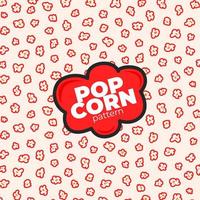 popcorn pattern. Popcorn Background with Comic book style. Pop corn pattern for packaging snacks. doodle popcorn. Popcorn fluffy flakes pattern. vector