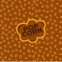 Pop corn pattern for packaging snacks. doodle popcorn. Popcorn fluffy flakes pattern. Popcorn Background. vector