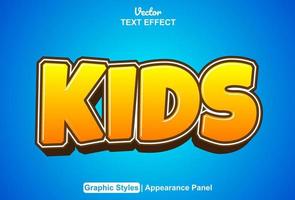 kids text effect with graphic style and editable. vector