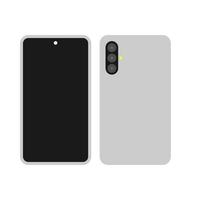 front and rear view of smartphone vector illustraion isolated on white background