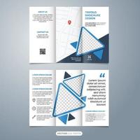 tri fold brochure template vector in a4 paper