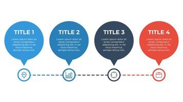 elemento infográfico con 4 opciones, pasos, procesos, lista, punto. vector