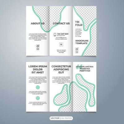 creative abstract tri fold brochure layout template vector