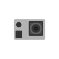 front view of action camera vector illustration isolated on white background