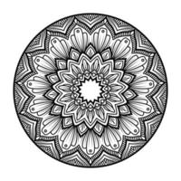 vector de arte mandala. patrón circular decorativo, se puede utilizar para colorear la página del libro, tatuaje, henna.