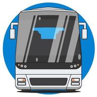 vista frontal del autobús de la ciudad moderna, ilustración vectorial vector