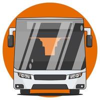 vista frontal del autobús moderno, ilustración vectorial vector