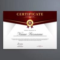 Multipurpose certificate of appreciation template vector, certificate design with red and gold color, can be used for diploma, achievement, etc. vector