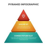 2 point, bullet, list pyramid diagram, business infographic element template vector, can be used for social media post, presentation, etc. vector