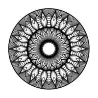 arte de diseño vectorial de mandala. patrón circular decorativo, se puede utilizar para colorear la página del libro, tatuaje, henna. vector