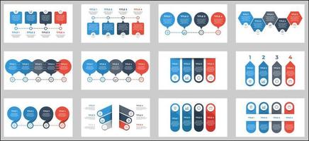 infographic element with 4 options, steps, processes, list, point. Business data visualization template vector