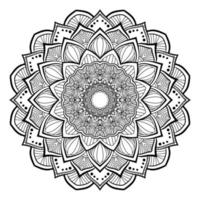 Coloring book page vector. Mandala circular pattern. Vintage decorative ornament, boho chic, ethnic pattern. use for textile print, wall paper, background, wallpaper, packaging paper, etc. vector