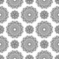 Floral seamless pattern. Mandala circular pattern. Vintage decorative ornament, boho chic, ethnic pattern. use for textile print, wall paper, background, wallpaper, packaging paper, etc. vector