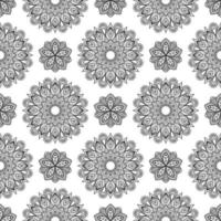 Floral seamless pattern. Mandala circular pattern. Vintage decorative ornament, boho chic, ethnic pattern. use for textile print, wall paper, background, wallpaper, packaging paper, etc. vector