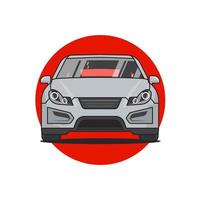 Modern car front view, vector illustration