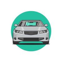 Sedan modern car front view vector illustration