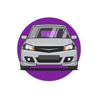 vista frontal del coche moderno hatchback, ilustración vectorial vector