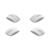 set of mouse computer vector illustration isolated on white background with isometric view