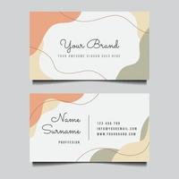 Business card template with pastel color vector
