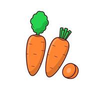 Simple carrot vector illustration isolated on white background