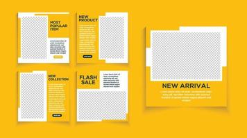 Stories template set for banner sale, presentation, flyer, poster, invitation.Set of Editable minimal square banner template. vector