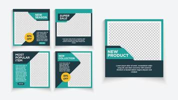 Set of Editable minimal square banner template. Suitable for social media post and web internet ads. Vector illustration with photo college