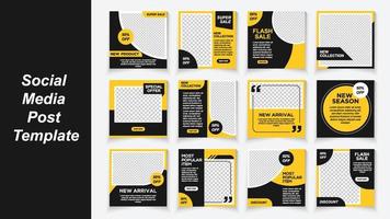 Set of Editable minimal square banner template. Stories template set for banner sale, presentation, flyer, poster, invitation. vector