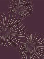 fondo de color violeta con patrón de flores en la ilustración de vector de estilo minimalista