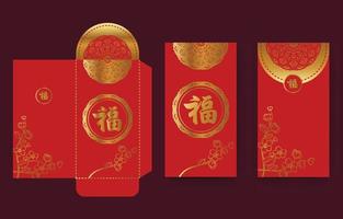 Red Envelope Template for Chinese New Year vector