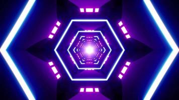 VJ Loop Flashing Neon Lights Tunnel video