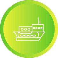 icono de vector de barco de entrega